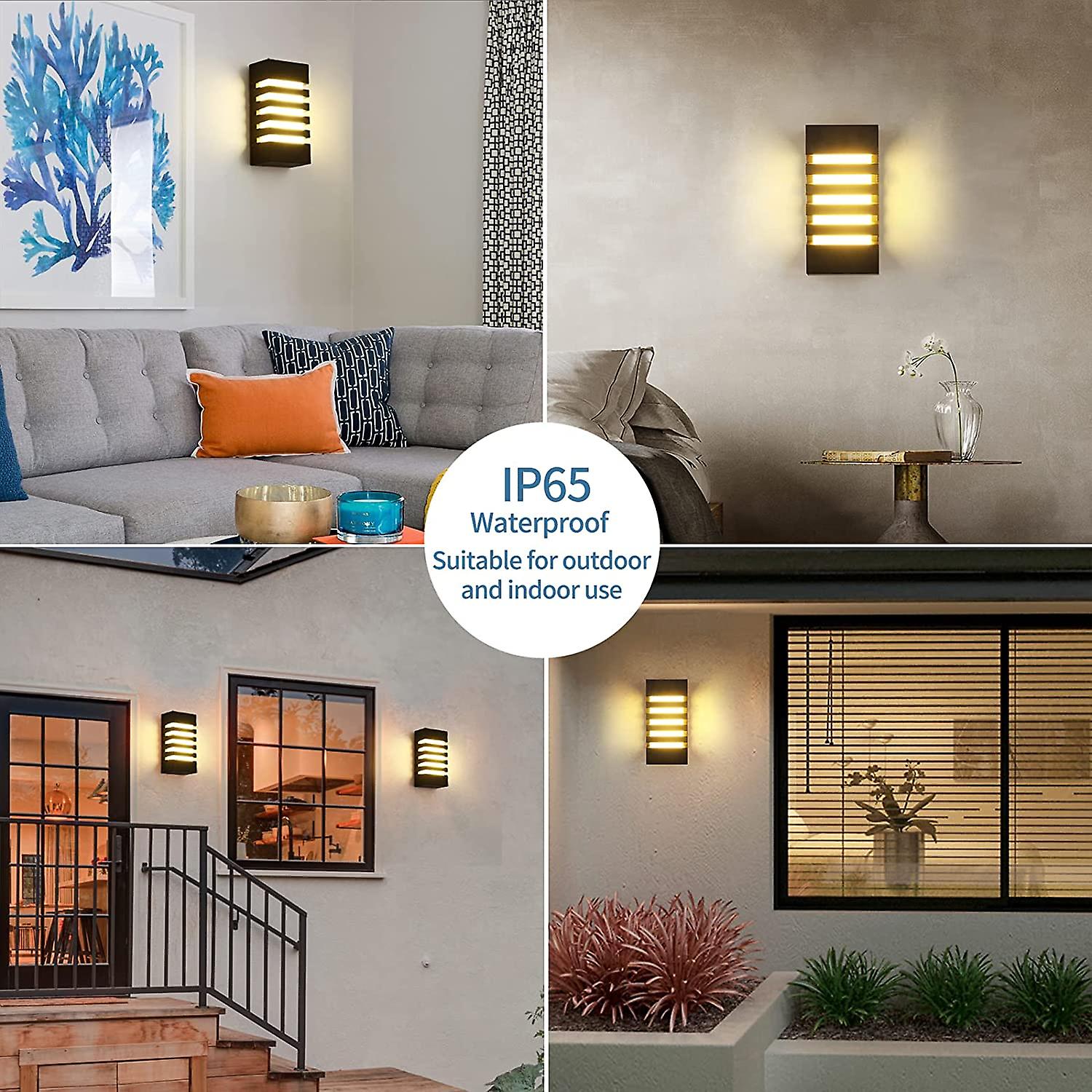 Outdoor Wall Lights18w Led Modern Indoor Wall Light Porch and Patio Wall Sconces Aluminum 3000k Suitable For Living Room，balcony，courtyard，staircase