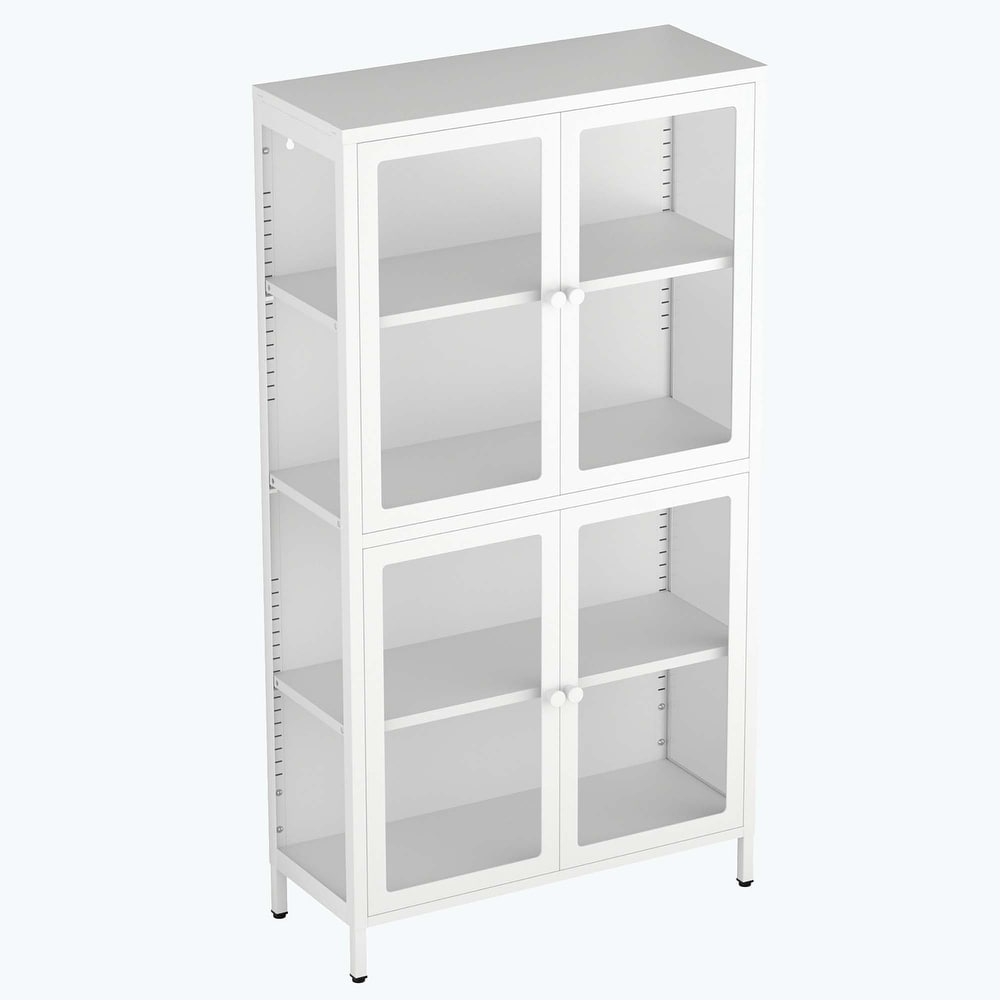 our Glass Door Storage Cabinet with Adjustable Shelves