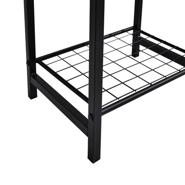 Industrial Side Table Nightstand with Durable Metal Frame