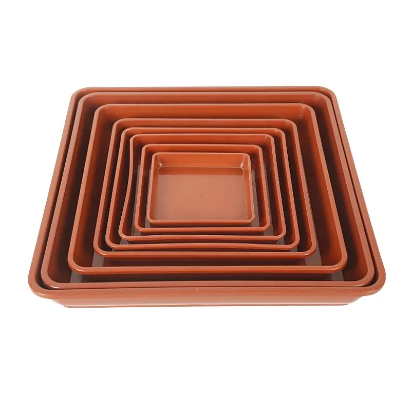 china factory wholesale cheap square bonsai flower succulent pot drip tray sausers pallet