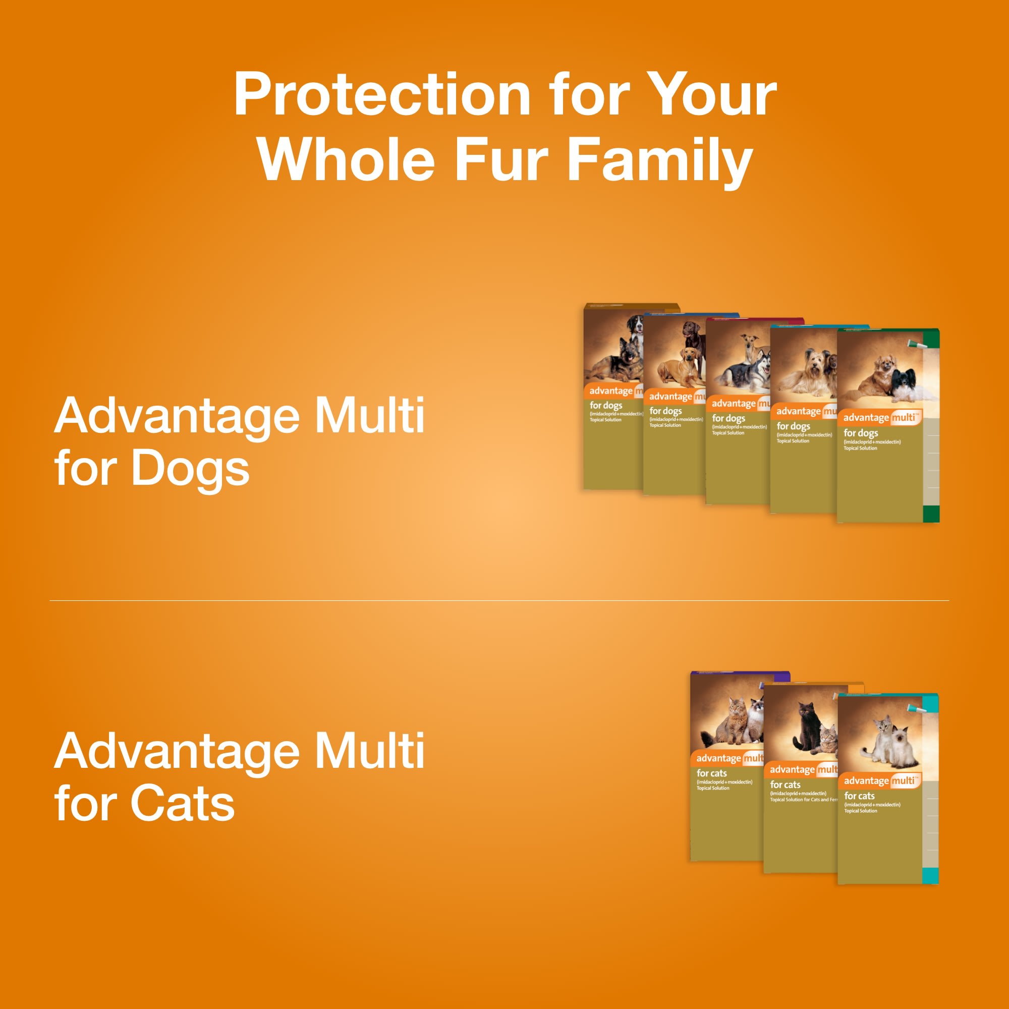 Advantage Multi Topical Solution for Dogs 55.1 to 88 lbs， 6 Month Supply