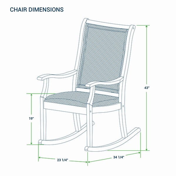 Cambridge Casual Dunham Solid Teak Wood Outdoor Wicker Rocking Chair