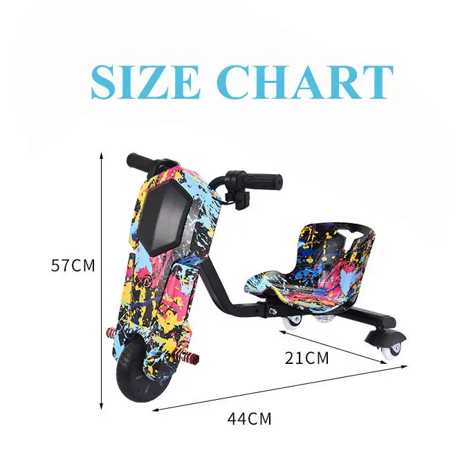 NEW Power Rider 360 drift Electric Tricycle Scooter Trike Kid's Bike Ride On