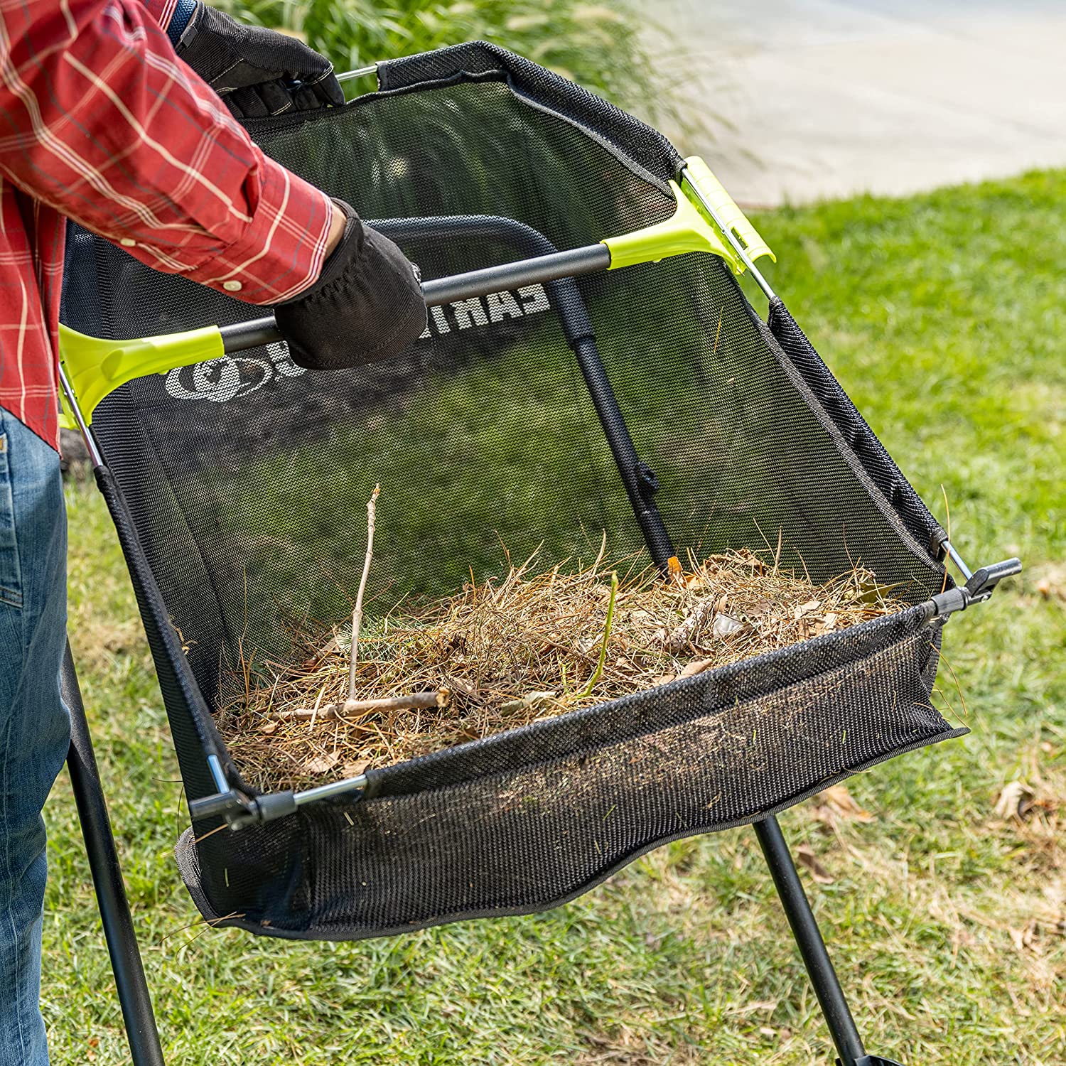 Earthwise LSW70021 21-Inch Leaf and Grass Push Lawn Sweeper， Width， Black