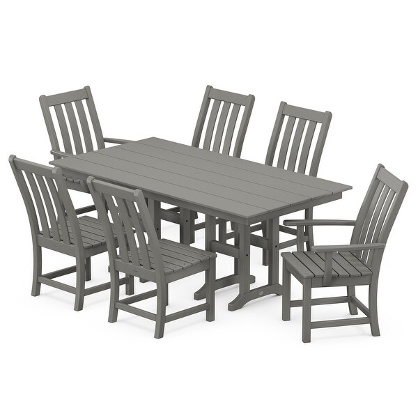 POLYWOOD Vineyard 7Piece Farmhouse Dining Set