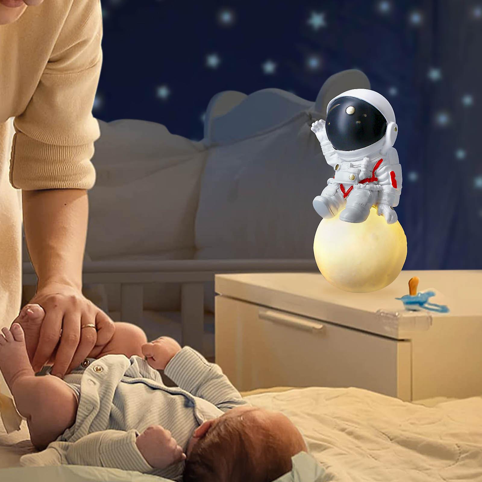 Astronaut on the Moon Night Light with LED Soft Light Autonomy