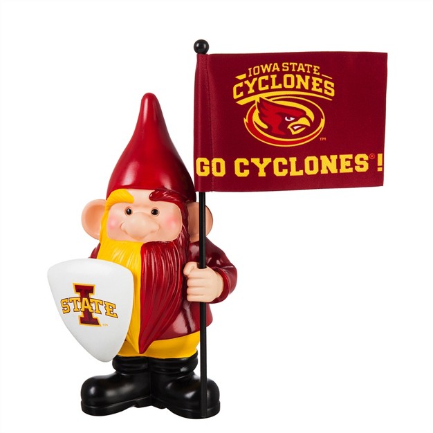 Evergreen Iowa State University Flag Holder Gnome