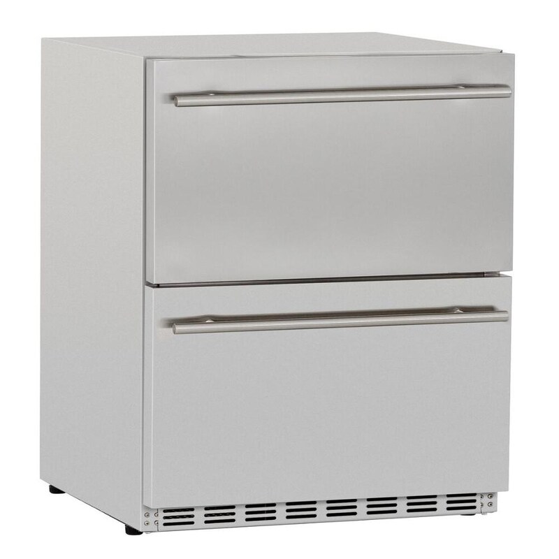 Summerset 24-Inch 5.3 Cu. Ft. Outdoor Rated Deluxe Refrigerator Drawers