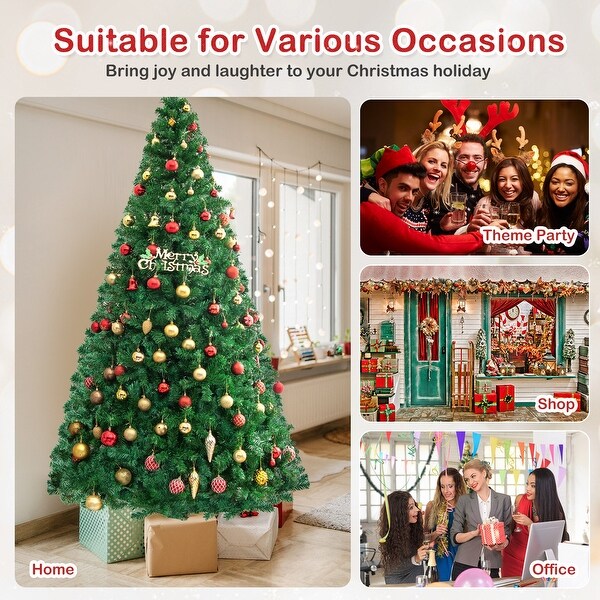 Premium 8Foot Green PVC Artificial Christmas Tree for Festive Celebrations