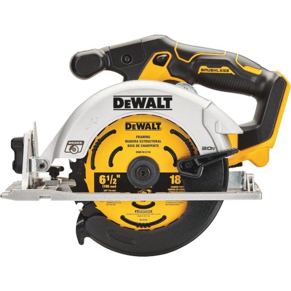 DEWALT 20V MAX Lithium-Ion Brushless 6-1/2 In. Cordless Circular Saw (Bare Tool)