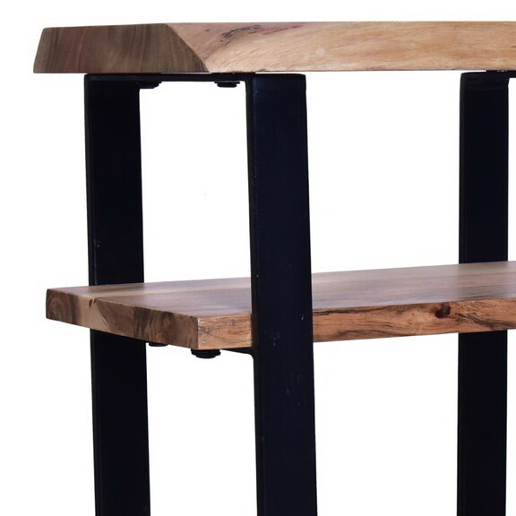 20 inches Industrial End Side Table with Artisinal...