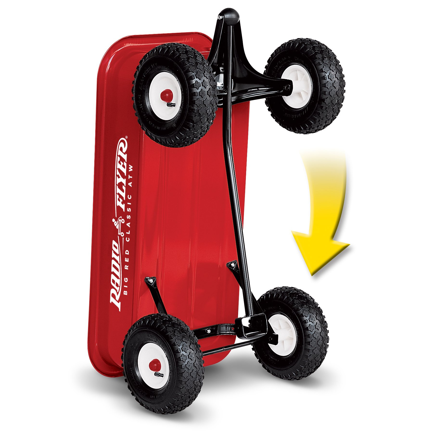 Radio Flyer Big Red Classic ATW Wagon， All-Terrain Air Tires， Red