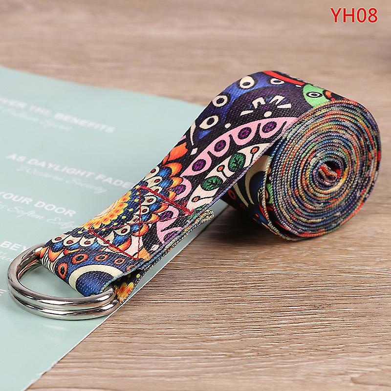 Born Pretty 1xd-ring Belts Yoga Strap Fitness Rope Colored Printed Adjustable Yoga Belt Yoga Stretch Belt Washable Sport Stretch Strap Props