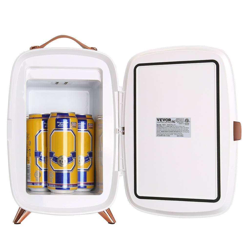 VEVOR Mini Fridge 9.56 in. 0.21 cu.ft. Retro Mini Refrigerator in White Small Beverage Fridges MNBXBSZJMBB6LTOZOV1