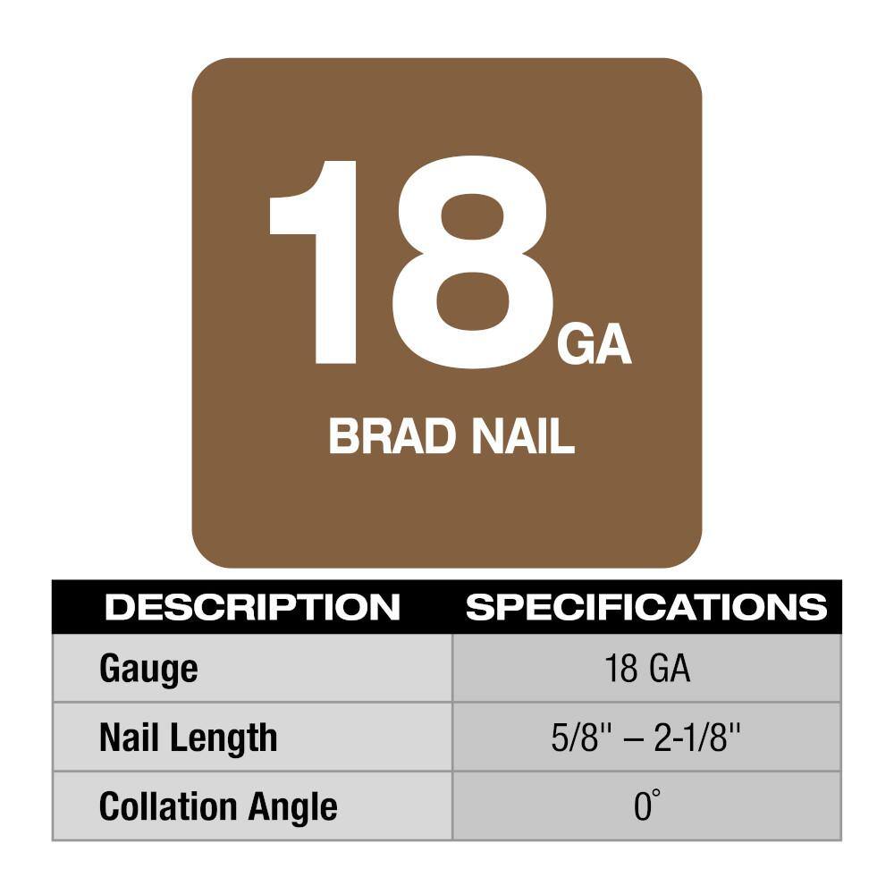 MW M18 FUEL 18-Gauge Cordless Brad NailerM18 2.0 Battery M12 FUEL Stubby 38 in. Impact Wrench 4.0  One 2.0Ah Batteries 2746-20-48-11-1820-2554-22-48-11-2425