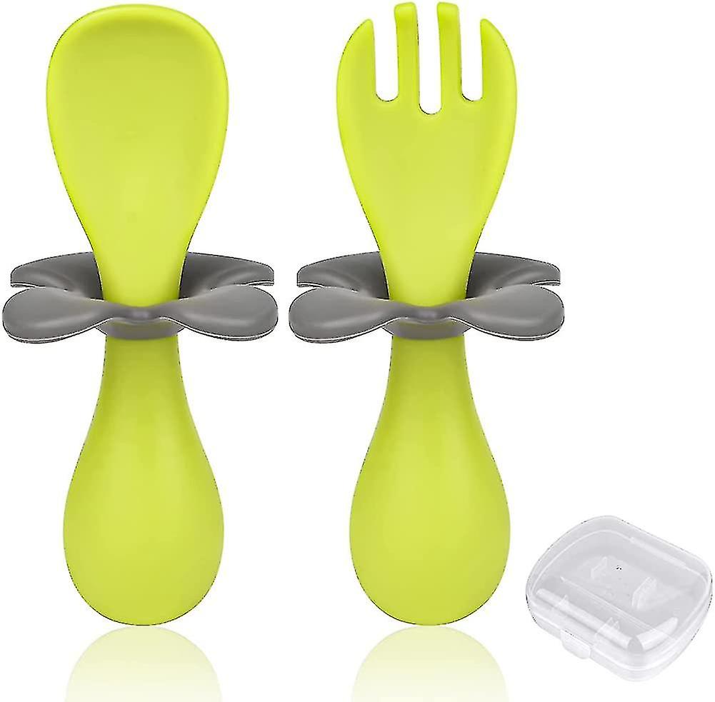 Baby Spoon And Fork， Ergonomic Baby Cutlery Ergonomic Learning Cutlery