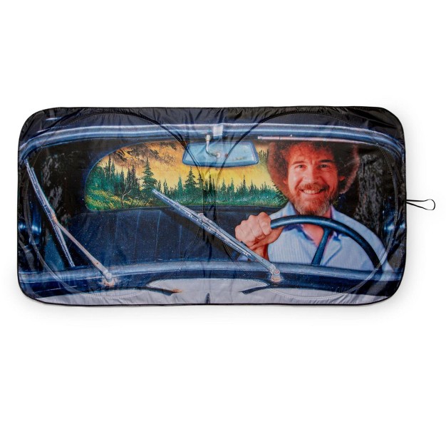 Surreal Entertainment Bob Ross Happy Trees Sunshade For Car Windshield 64 X 32 Inches