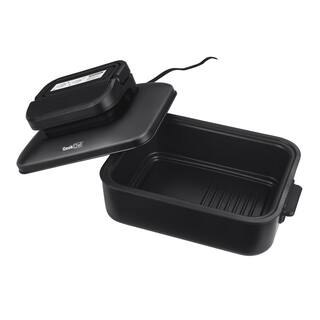 7 in 1 Black Portable Removable Smokeless Electric Indoor Grill and Griddle with Roast Bake Preset Function Basket GBK-LQW1-8220