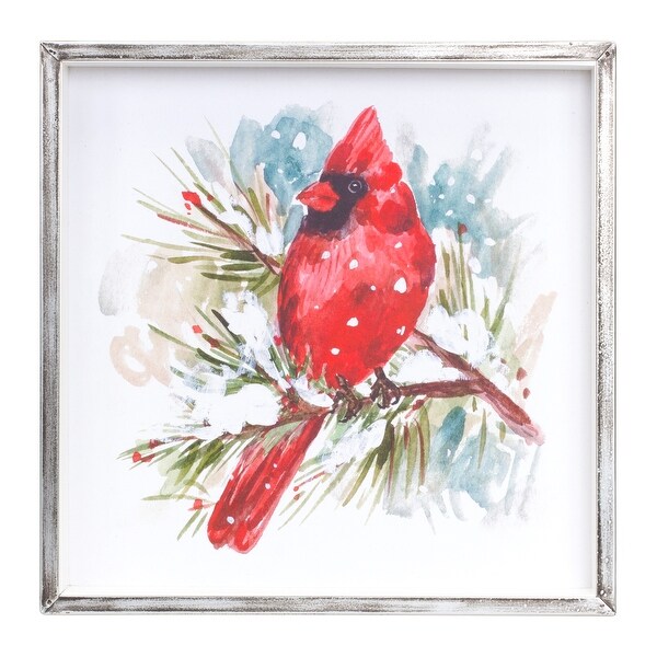 Framed Cardinal Pine Print (Set of 2)