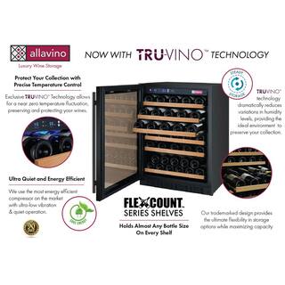 Allavino FlexCount II Dual Zone 56-Bottle Built-in Wine Refrigerator VSWR56-2BR20