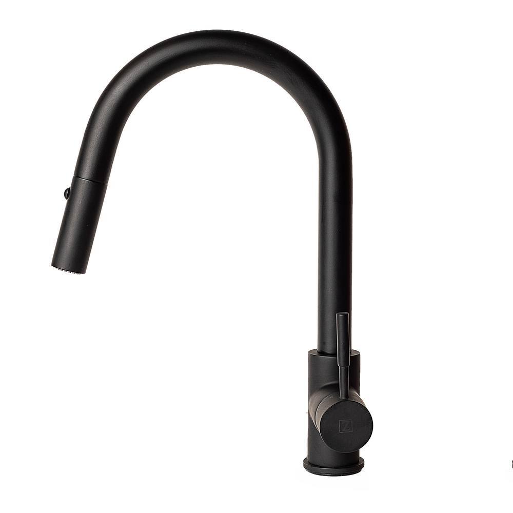 ZLINE Kitchen and Bath ZLINE Arthur Kitchen Faucet in Matte Black (ATH-KF-MB) ATH-KF-MB