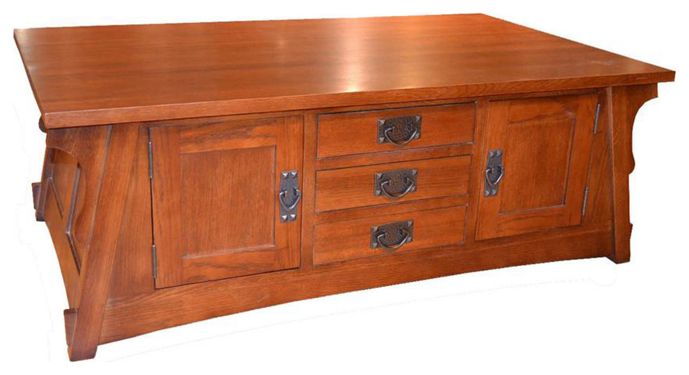 Crafters and Weavers Mission Crofter style 2 Sided Storage Coffee Table   Craftsman   Coffee Tables   by Crafters and Weavers  Houzz