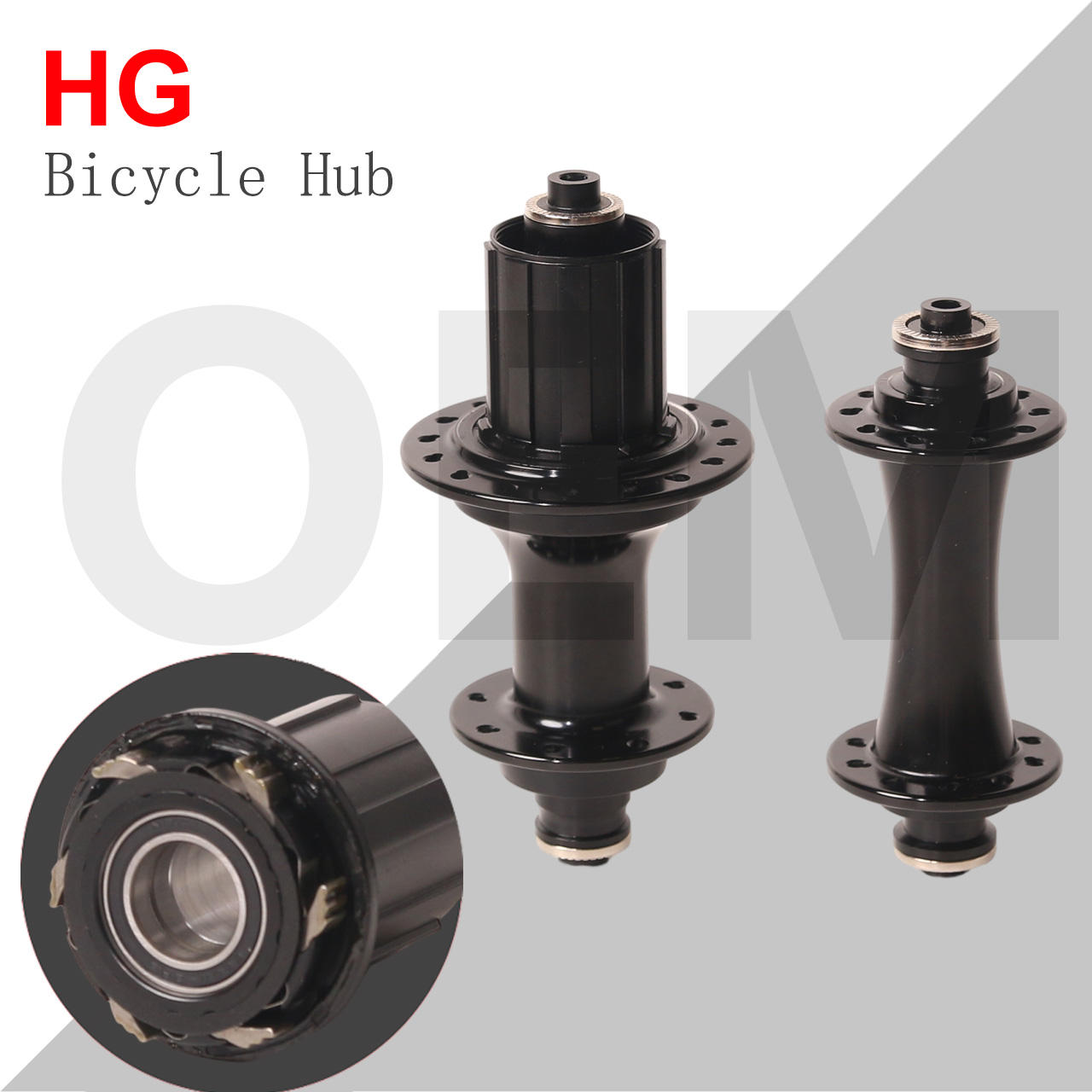 OEM/ODM Bicycle Hubs 20 24 28 32 Holes Mountain Road Bike Quick Release 5 Bearings 6 Pawls 3 Teeth Front Rear Mtb Hubs