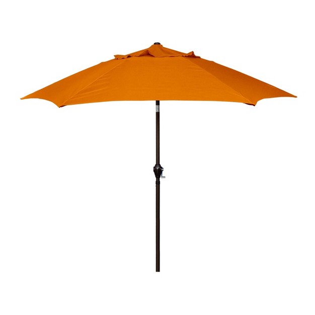 9 x27 X 9 x27 Aluminum Market Patio Umbrella With Crank Lift And Push Button Tilt Tuscan Astella