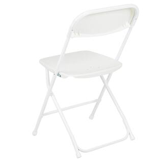 Carnegy Avenue White Metal Folding Chair (Set of 10) CGA-LE-3590-WH-HD