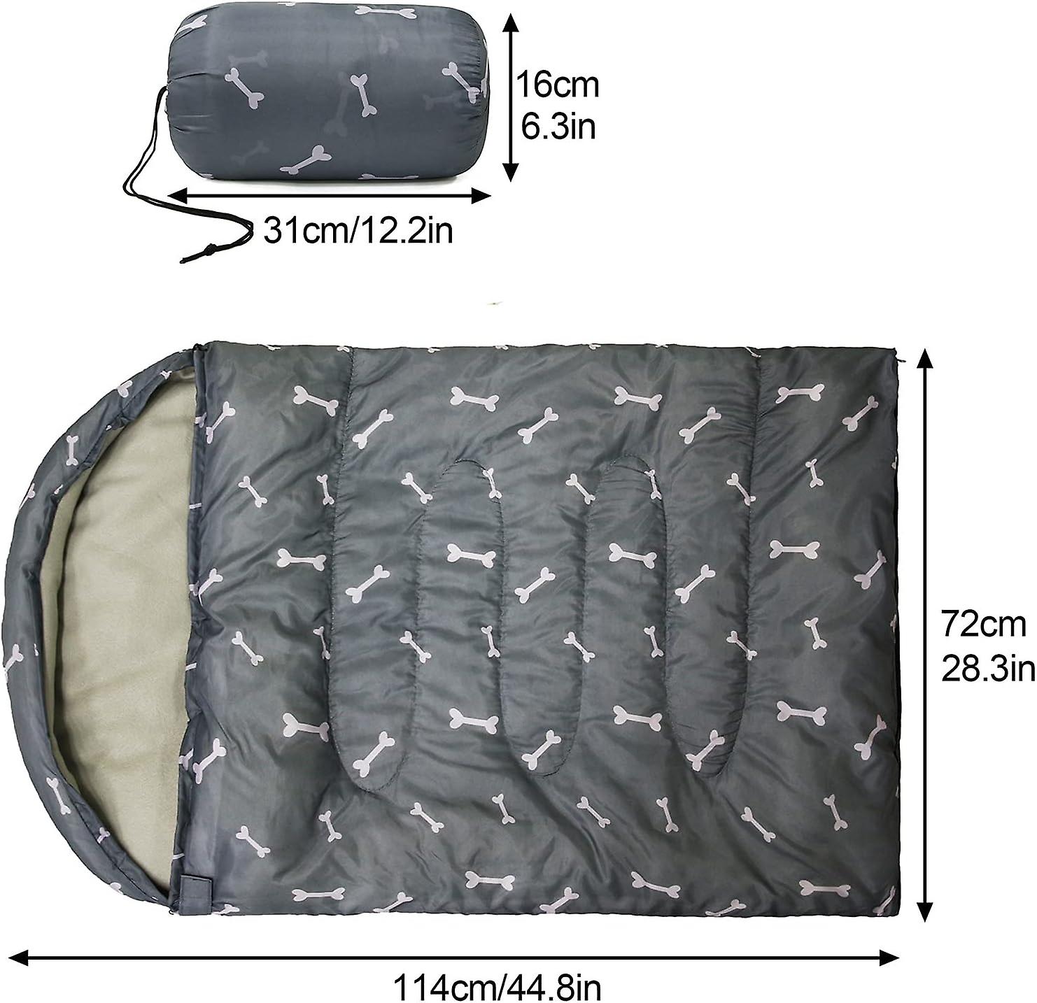 Dog Sleeping Bag， Large Dog Sleeping Bag， Able Waterproof Warm Pet Dog Bed Mat Pad With Storage Bag For Travel Camping Hiking Backpacking，e