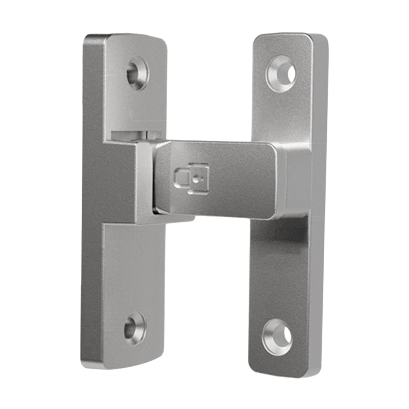 90 Degree Door Latch Guard Door Lock For Bathroom Barn Sliding Door Bathroom Silver