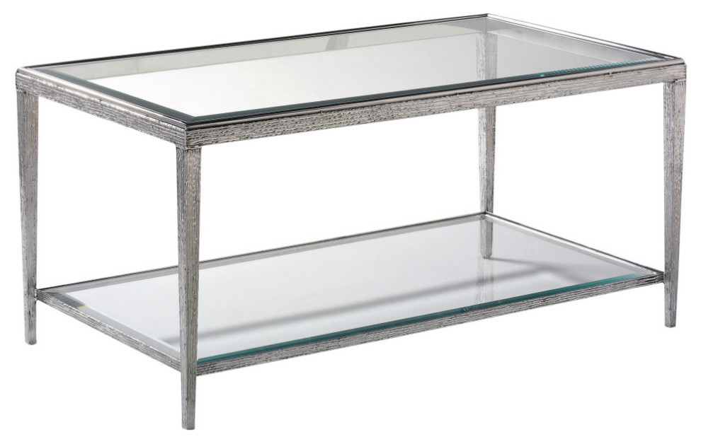 Jinx Nickel Rectangle Cocktail Table   Contemporary   Coffee Tables   by Maitland Smith  Houzz