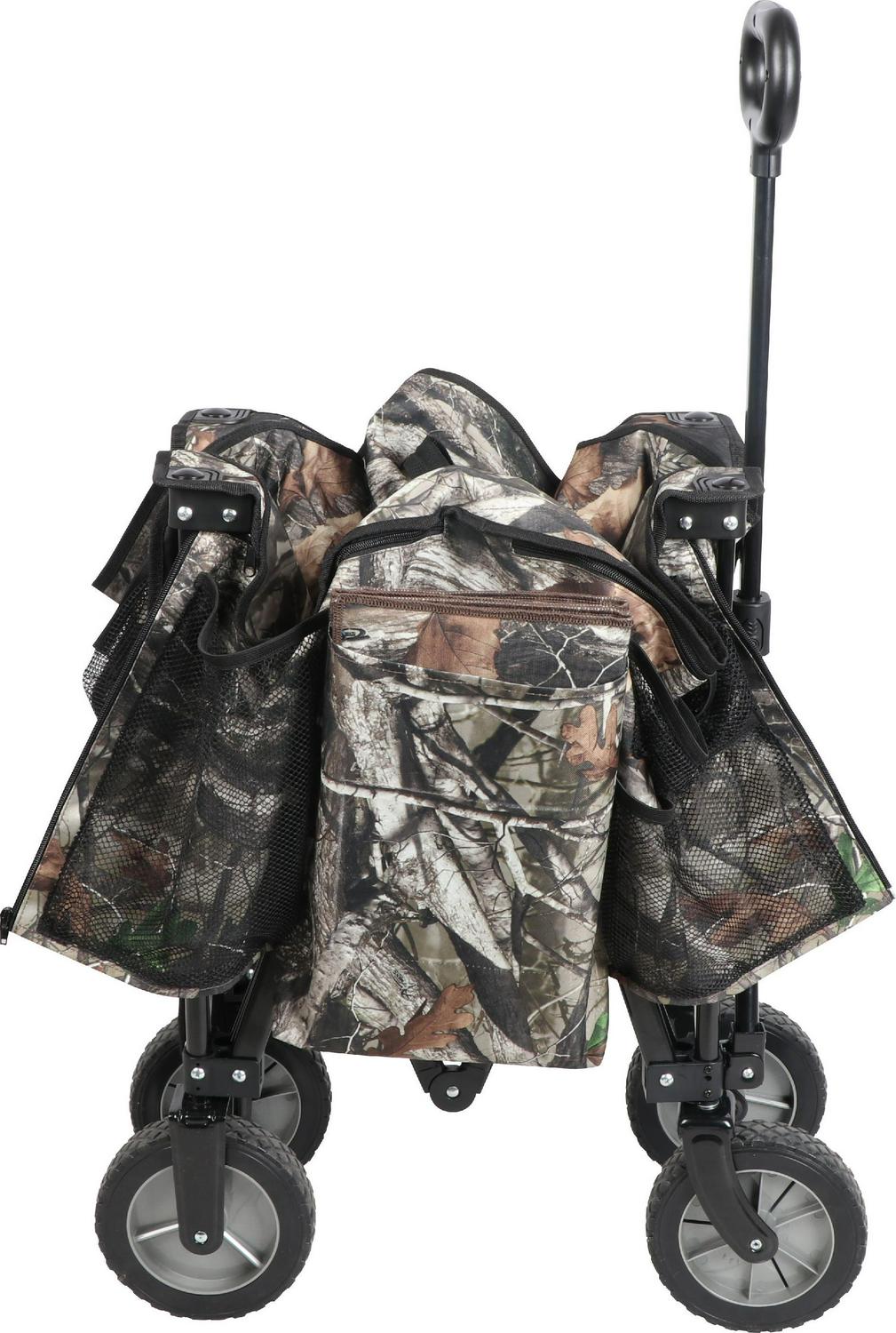 Ozark Trail Quad-Folding Wagon with Telescoping Handle， Camo