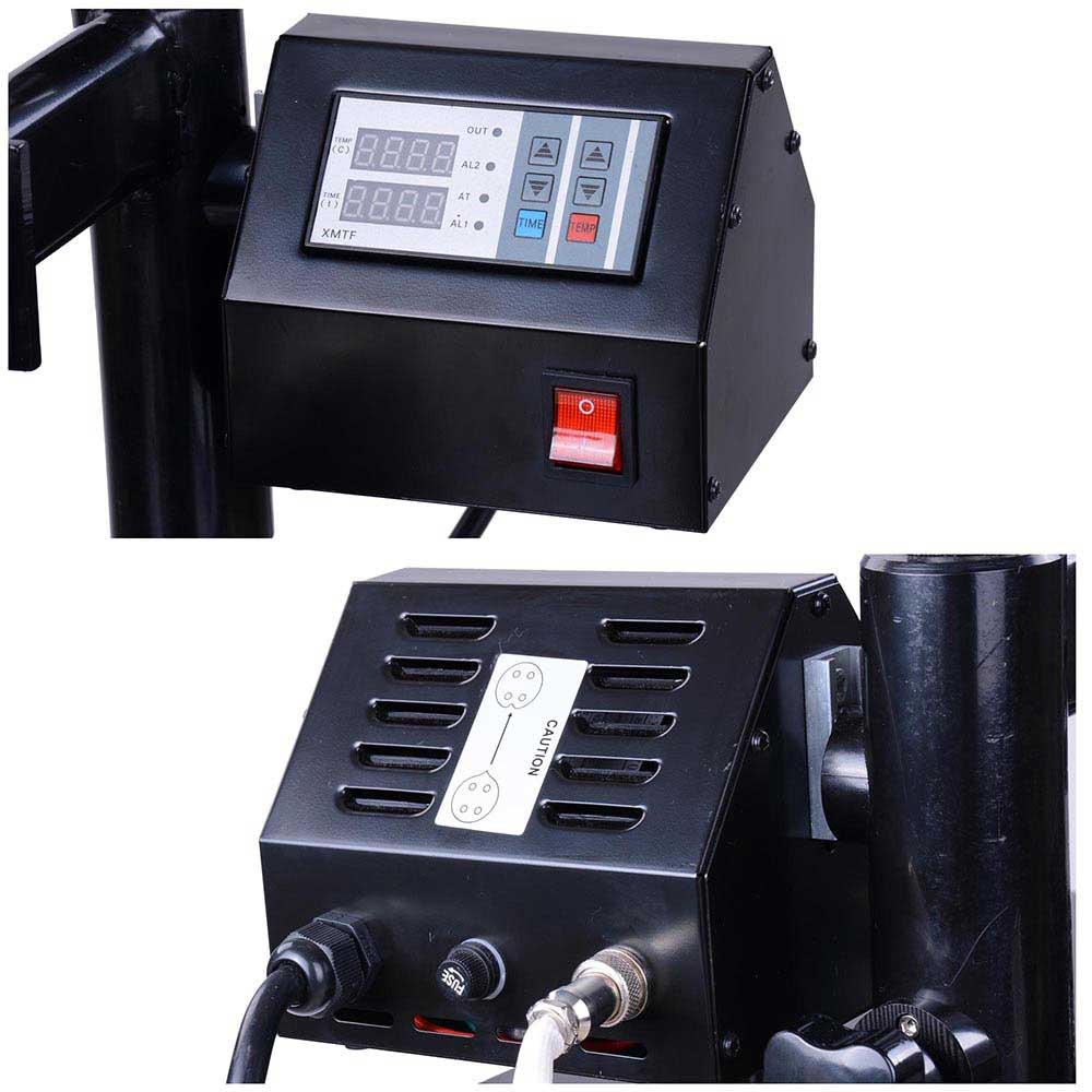 Yescom Digital Heat Press Sublimation Transfer Machine 8in1 12x15 Black