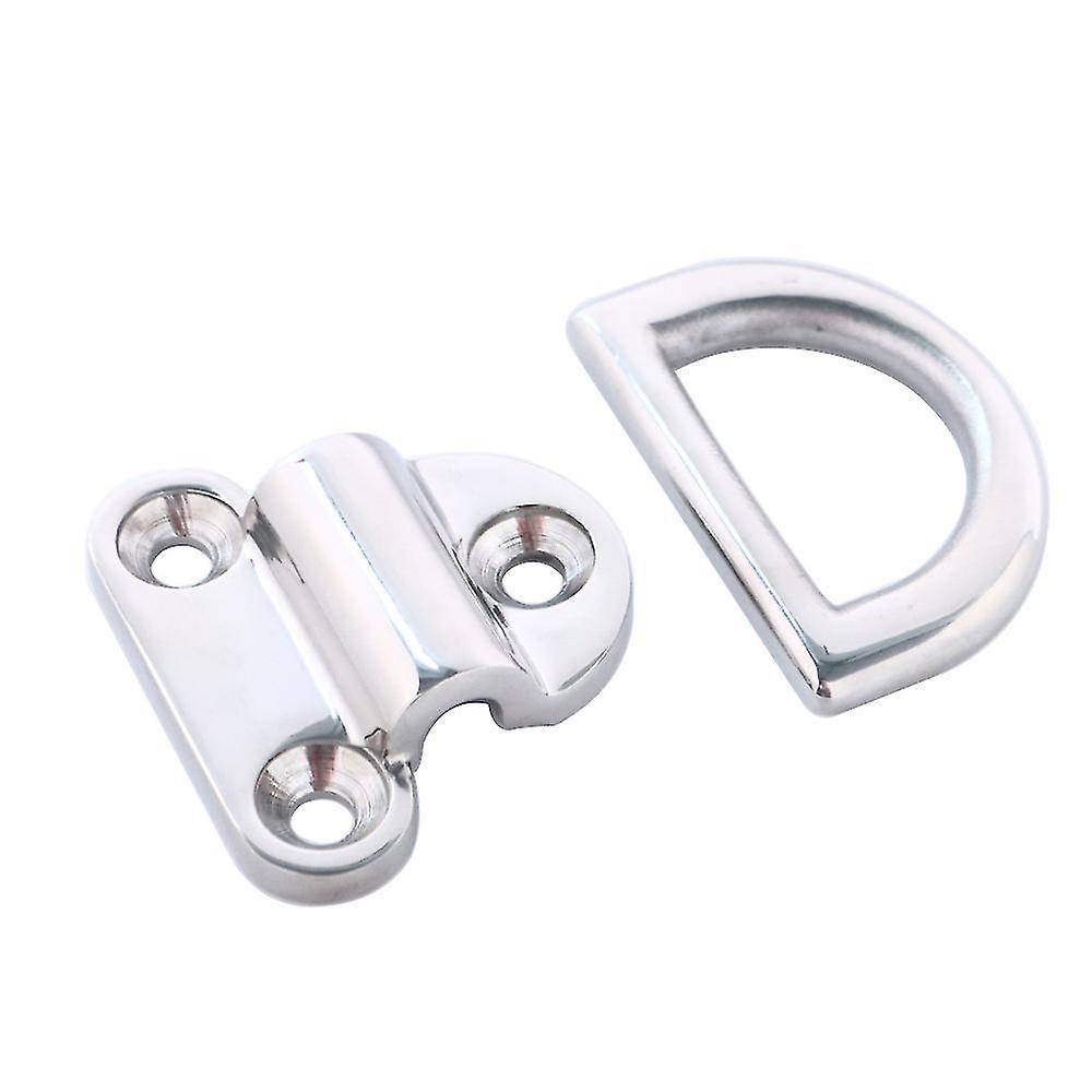 Mirror Polish Marine Grade Stainless Steel Boat Folding Pad Eye Lashing D Ring Tie Down Cleat For Ya