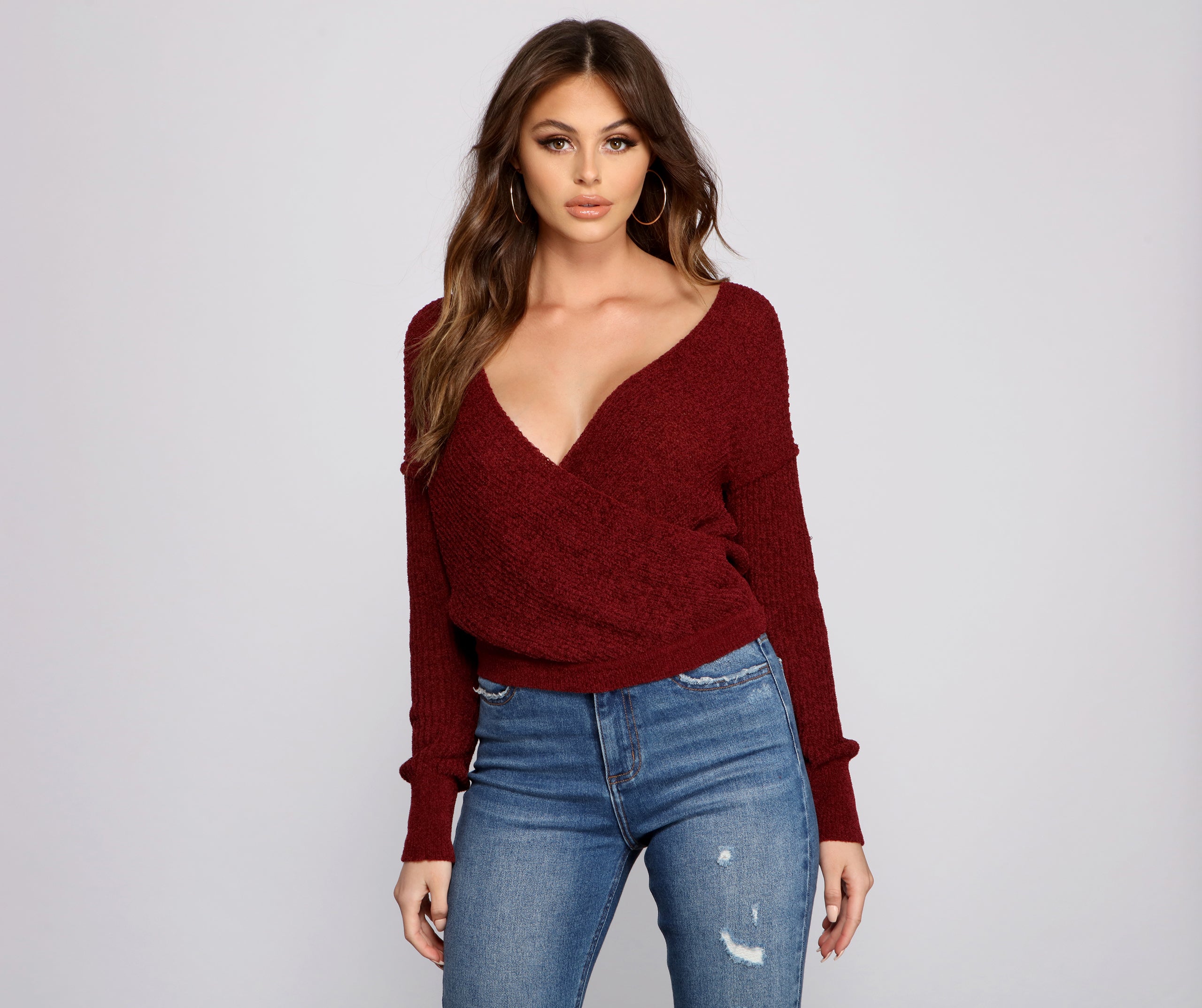 Wrapped In Basics Surplice Sweater