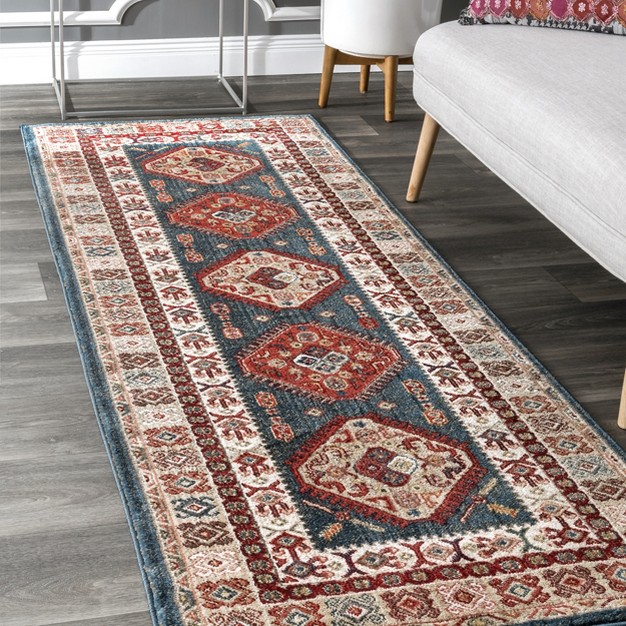 Nuloom Qiana Emblem Fringe Area Rug