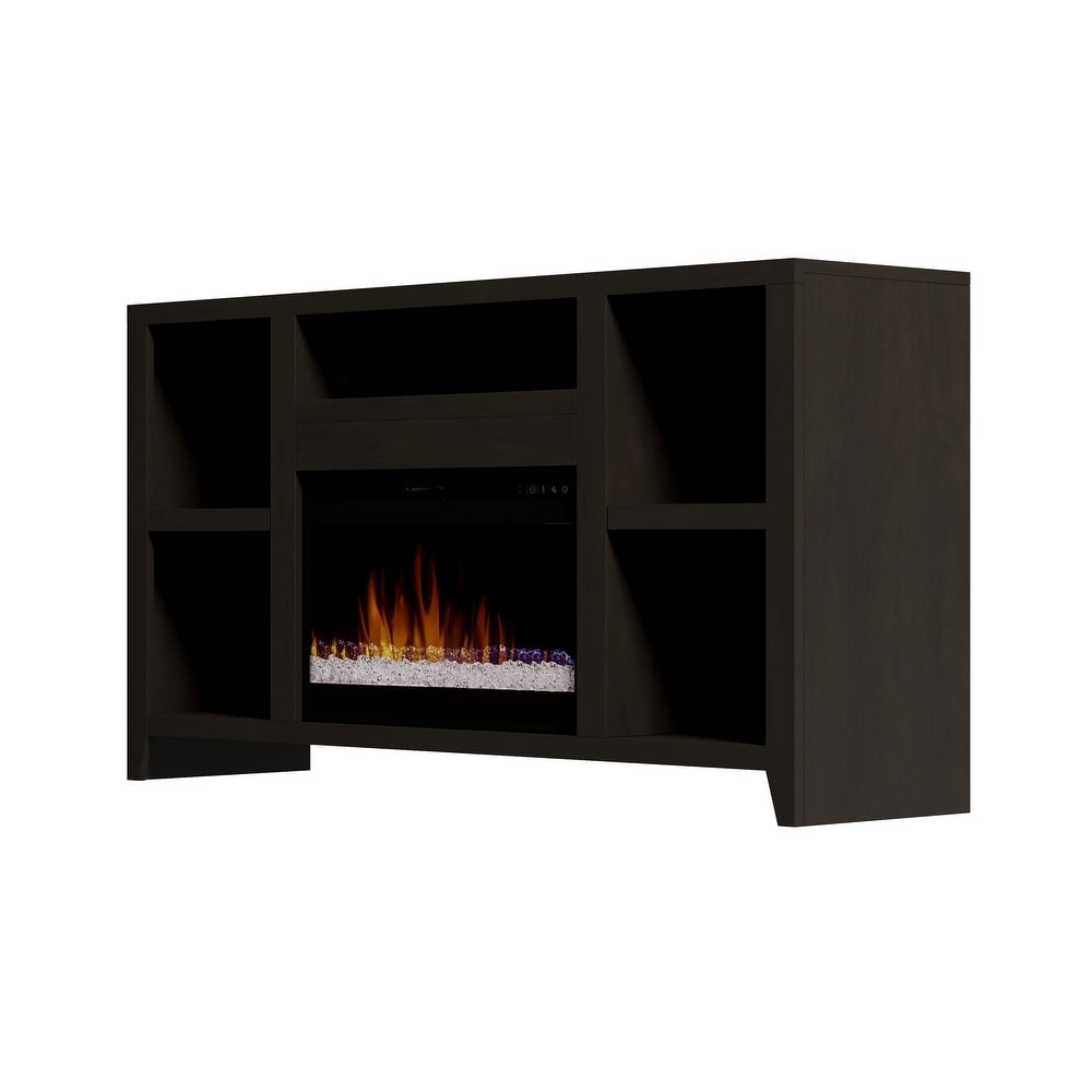 Bridgevine Home Urban Loft 62 inch Electric Fireplace TV Console for TVs up to 70 inches  No Assembly Required  Mocha Finish