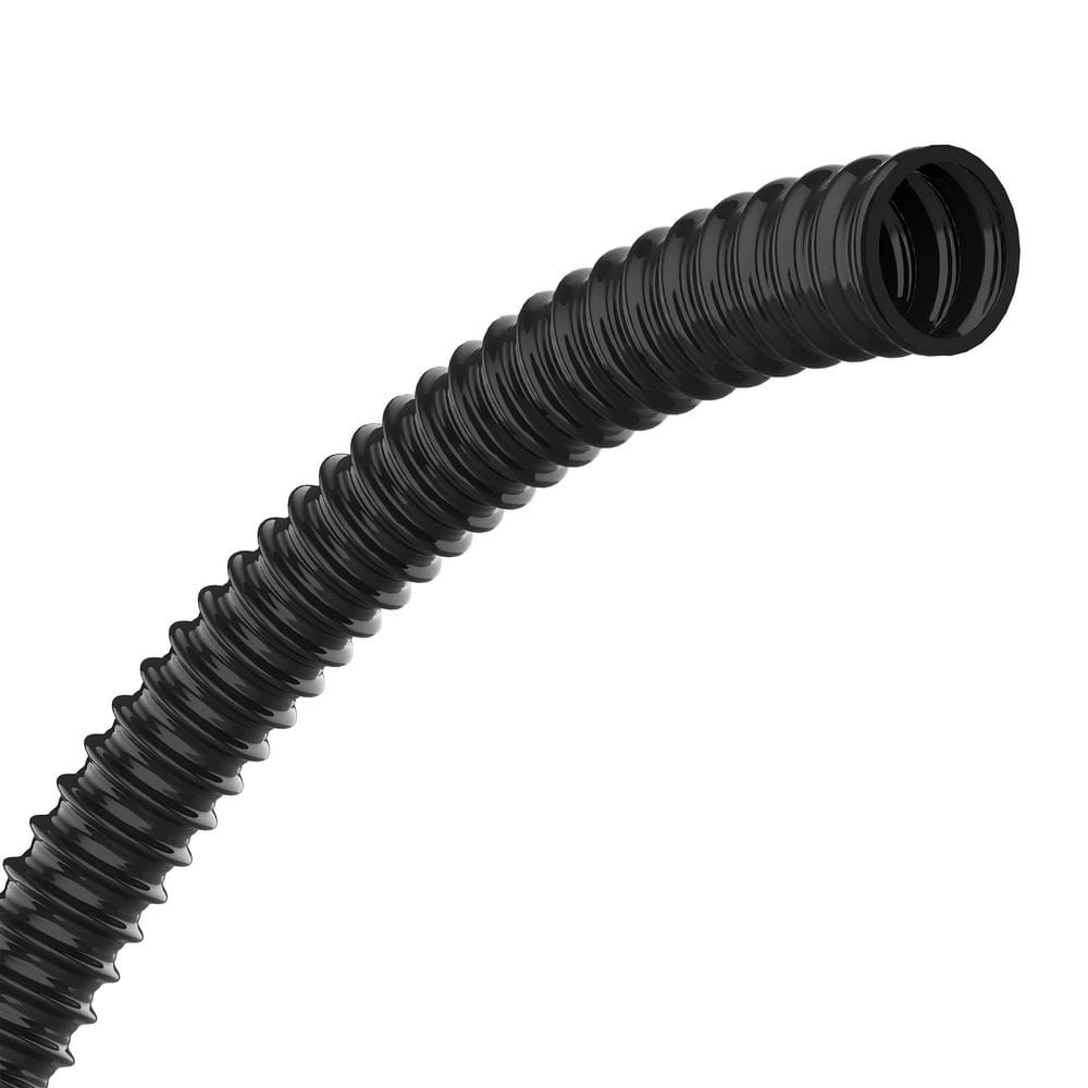 Alpine Corporation 1-1/2 in. I.D. x 100 ft. Multi-Use Pond Black Kink Free, Corrugated, Non-Kink Flexible PVC Tubing KFH112