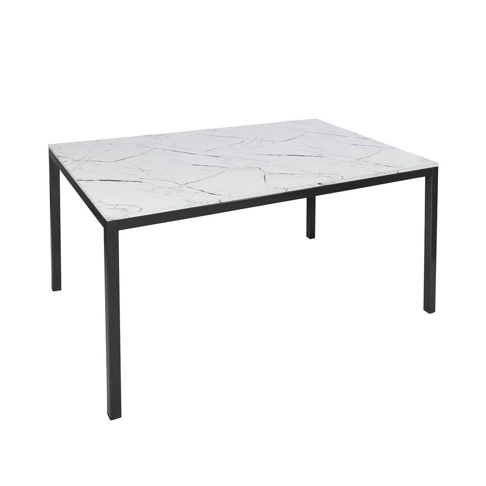 59.1'' Rectangular Dining Table with Marble Table Top Dining Table