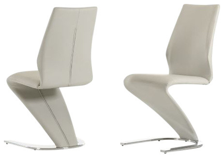 Penn  Modern White Leatherette Dining Chair  Set of 2   Contemporary   Dining Chairs   by Vig Furniture Inc.  Houzz