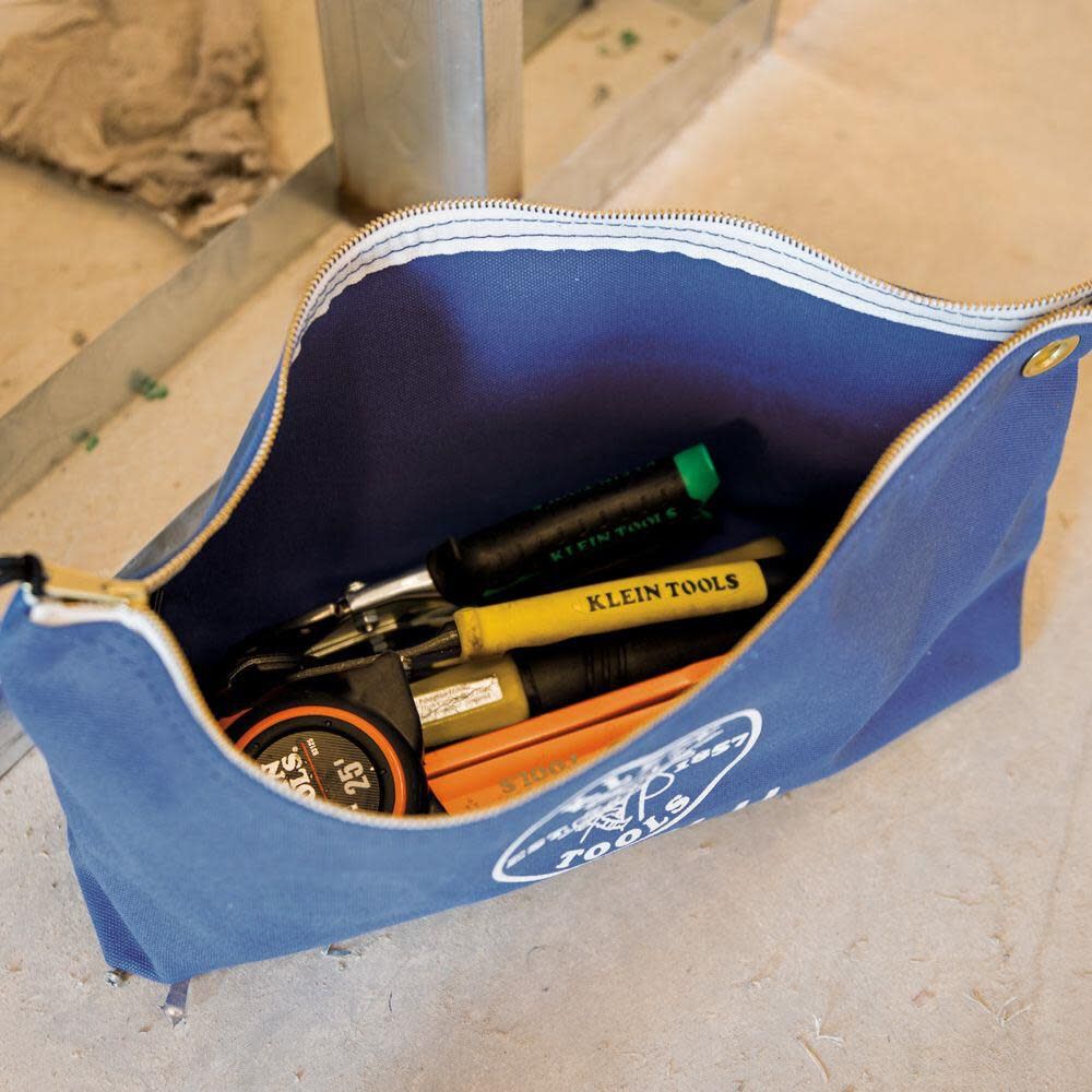 Klein Tools Canvas Tool Bag with Zipper Blue 5539LBLU from Klein Tools