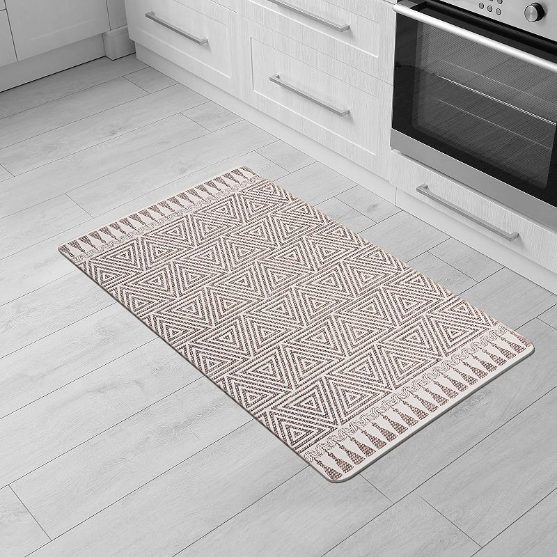 World Rug Gallery Contemporary Geometric Anti-Fatigue Mat