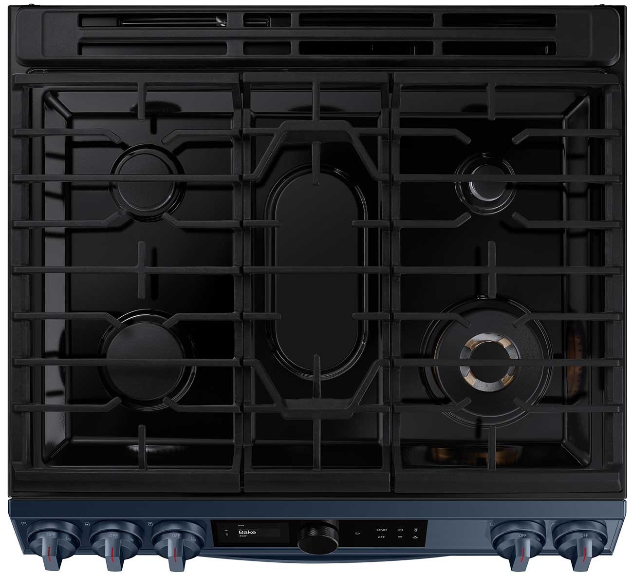  ADA 6 Cu. Ft. Fingerprint Resistant Navy Steel BESPOKE Front Control Slide-In Gas Range With Smart Dial and Air Fry