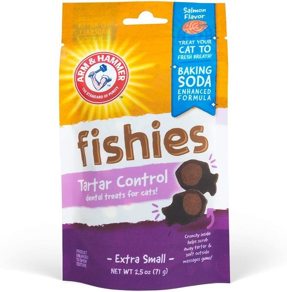 Arm and Hammer Fishies Tartar Control Extra Small Salmon Flavor Cat Dental Treats