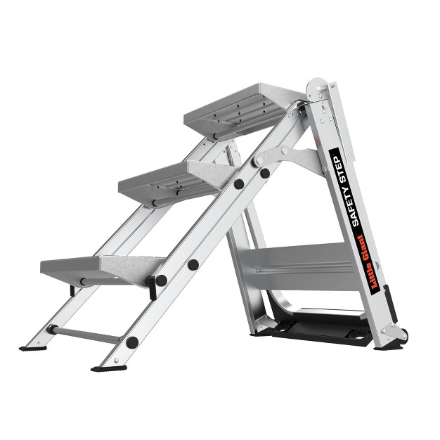 Little Giant Ladder Systems 3 step Ansi Type Ia 300 Lb Aluminum Stepstool With Handrail Gray