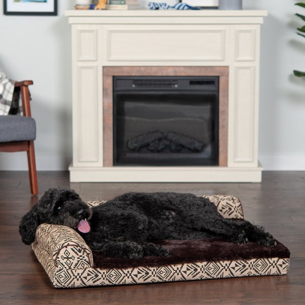 FurHaven Southwest Kilim Memory Foam Deluxe Chaise Dog and Cat Bed