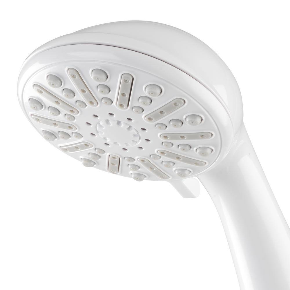 Glacier Bay 3-Spray 3.3 in. Single Wall Mount Handheld Adjustable Shower Head in White 8467000HC