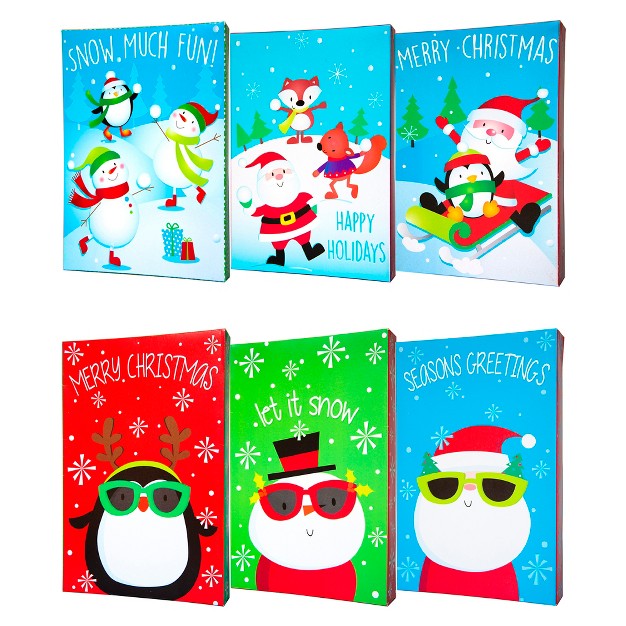 Lindy Bowman Pack Of 6 Assorted Medium Christmas Holiday Gift Boxes