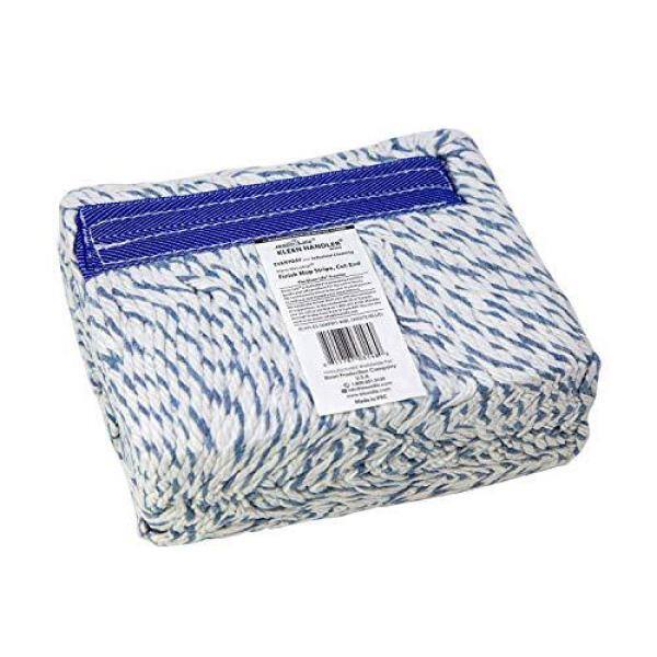 KLEEN HANDLER Nano Microbial Cut End Finish Mop 1.25 in. Universal Headband Blue (Pack of 6) BLKH-ES-NMFM-1WBL